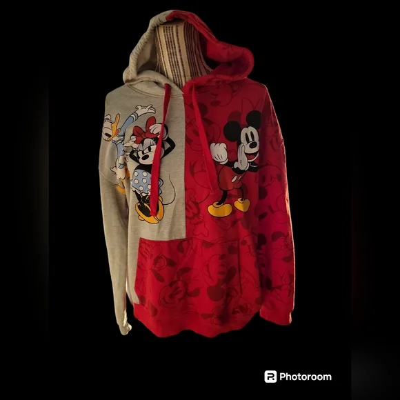 🎉HP🎉Grey and Red mickey mouse and friends hoodie - Picture 1 of 7